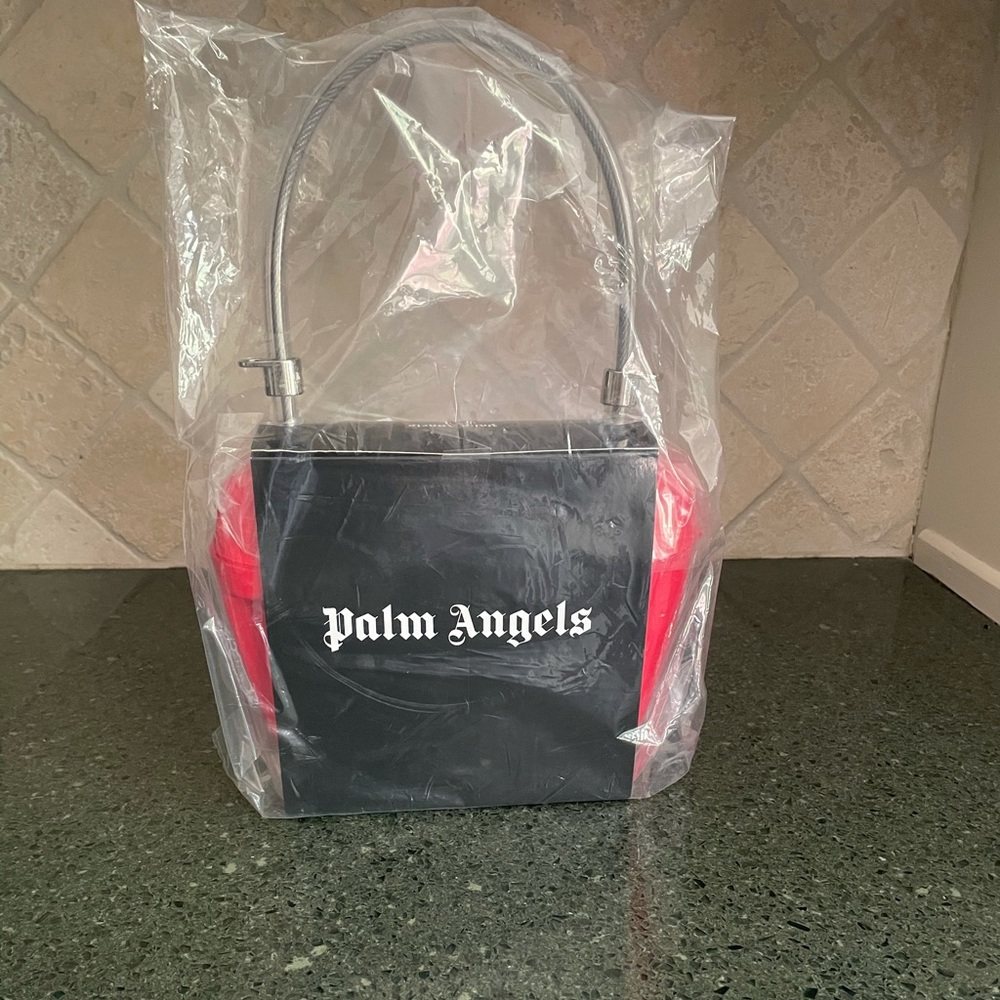 Brand New Palm Angels Pad Lock Purse W/Strap